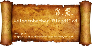 Weissenbacher Richárd névjegykártya